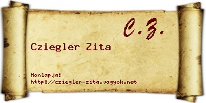 Cziegler Zita névjegykártya